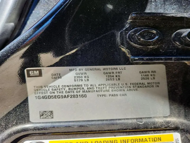 2010 BUICK LACROSSE CXL  