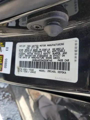 2010 TOYOTA COROLLA BASE  