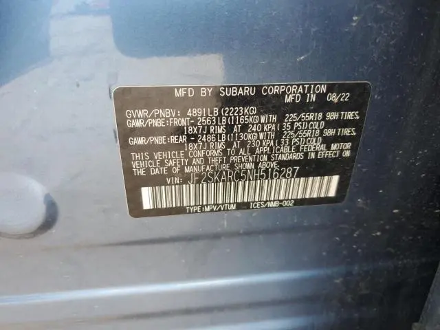 2022 SUBARU FORESTER TOURING  