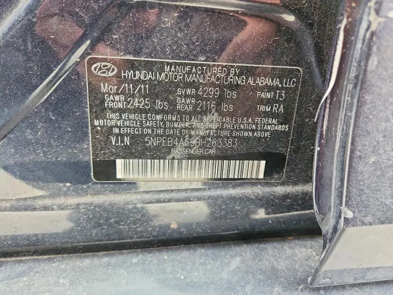 2011 HYUNDAI SONATA GLS  