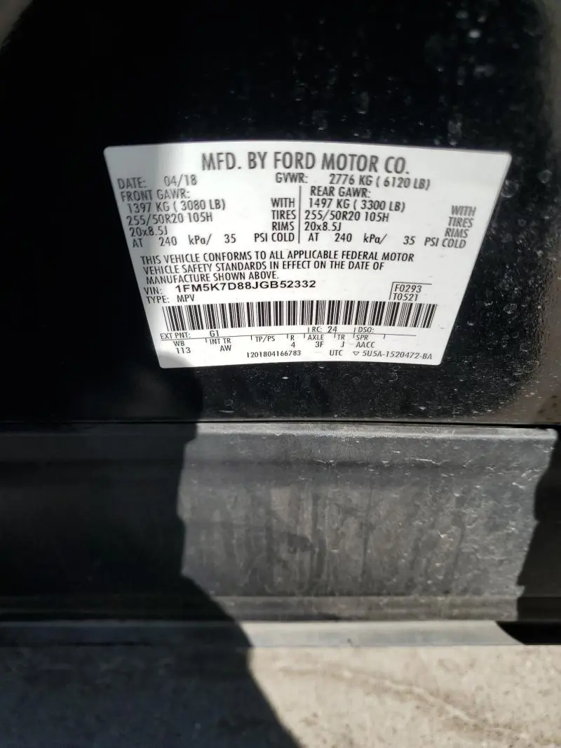 2018 FORD EXPLORER XLT  