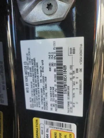 2019 FORD MUSTANG GT  