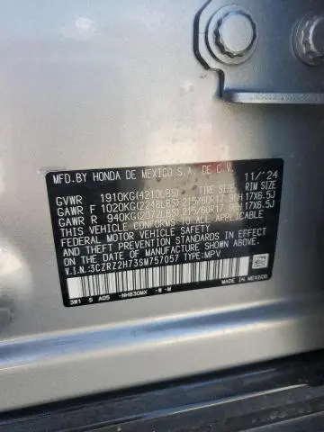 2025 HONDA HR-V EXL  