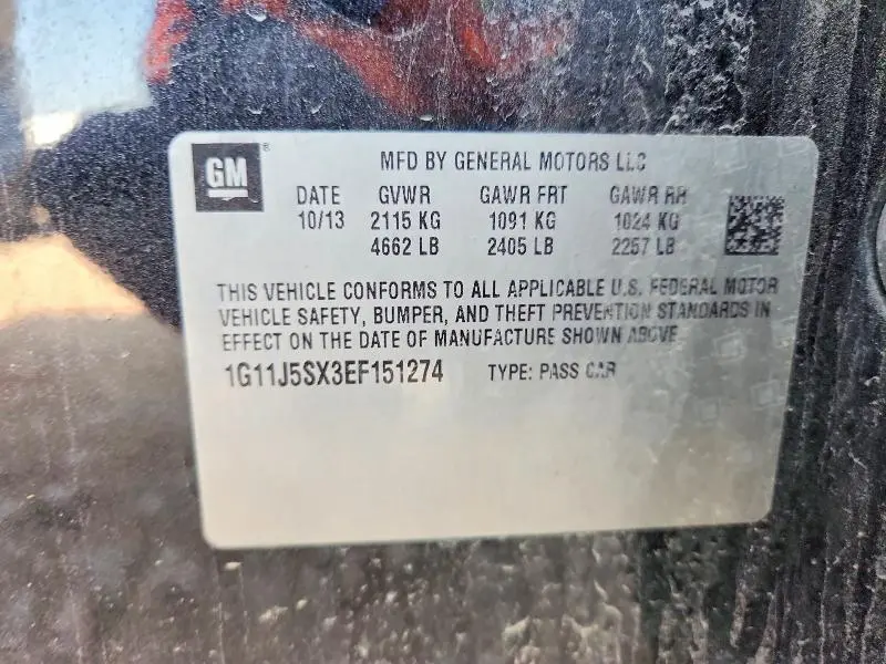 2014 CHEVROLET MALIBU LTZ  