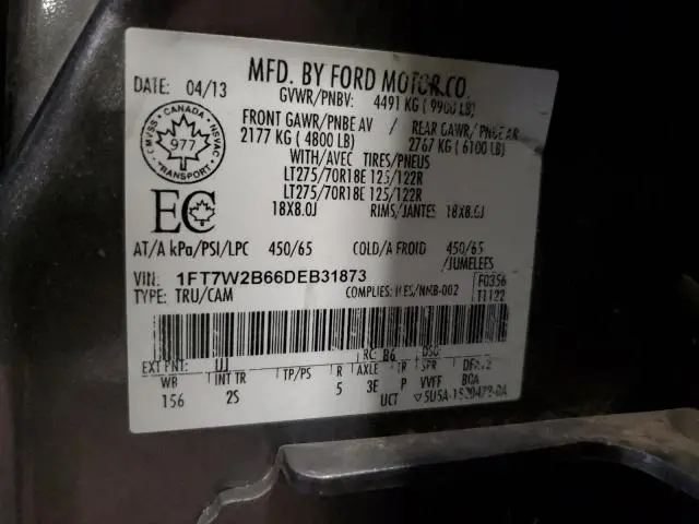 2013 FORD F250 SUPER DUTY  