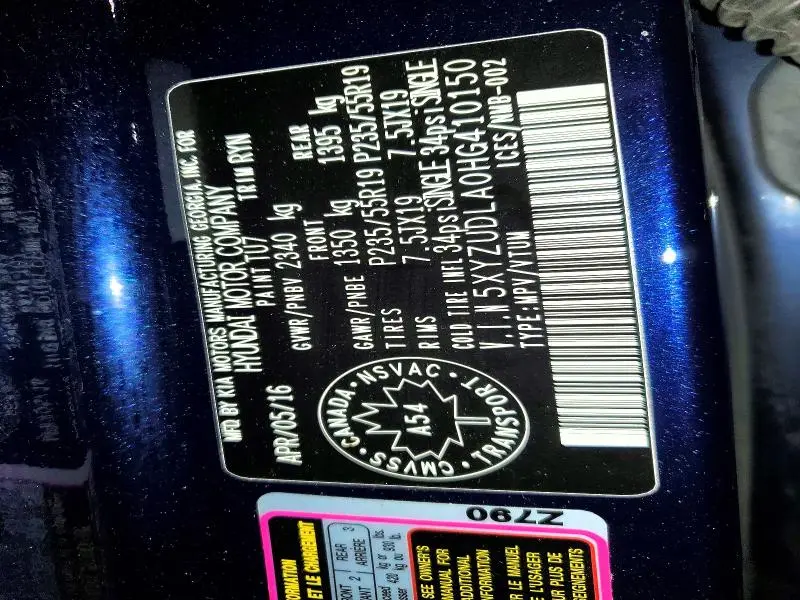 2017 HYUNDAI SANTA FE SPORT   