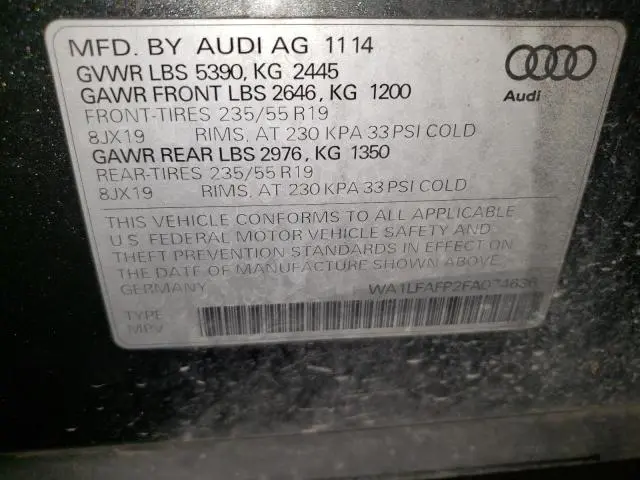 2015 AUDI Q5 PREMIUM PLUS  