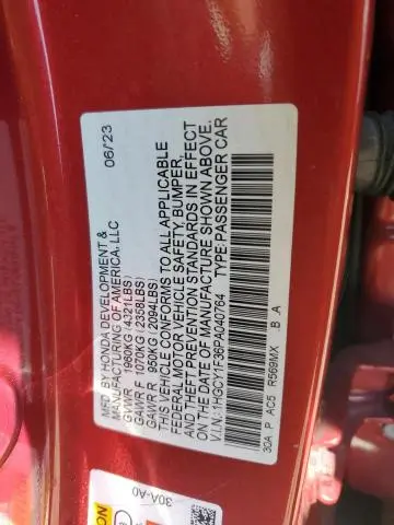 2023 HONDA ACCORD EX  