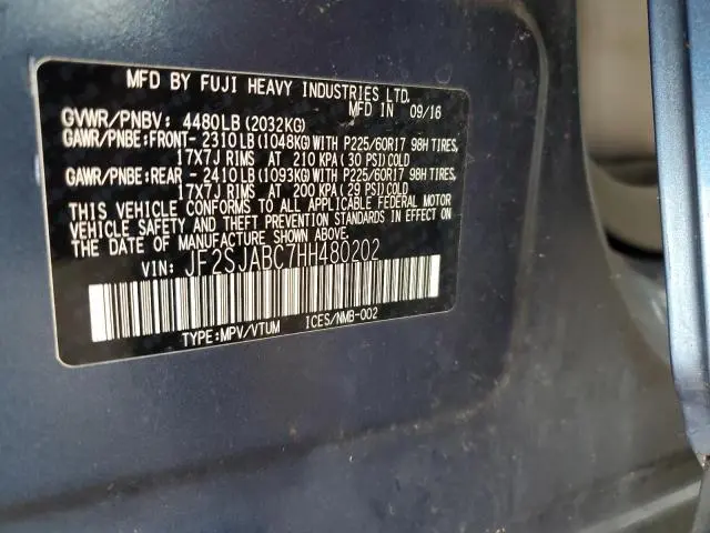 2017 SUBARU FORESTER 2.5I  