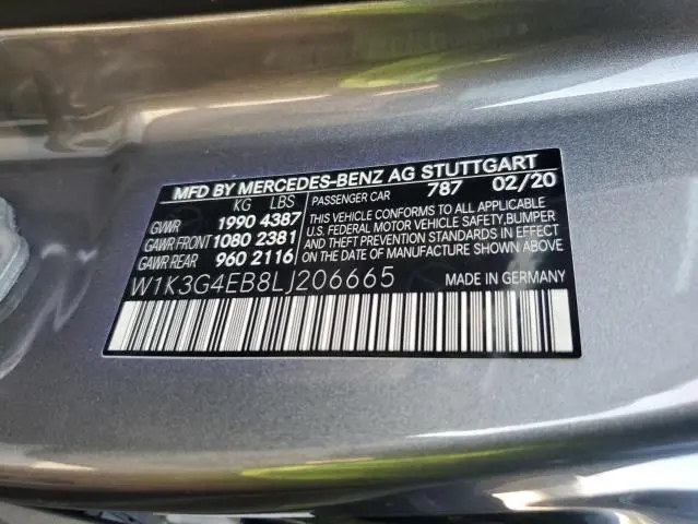 2020 MERCEDES-BENZ A 220