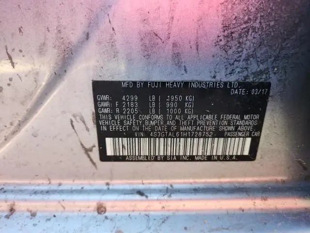 2017 SUBARU IMPREZA SPORT  