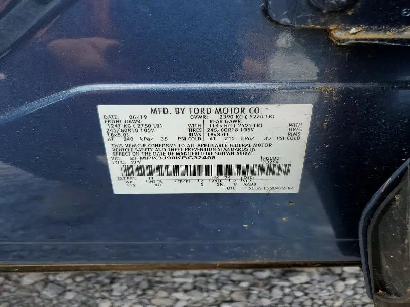 2019 FORD EDGE SEL  
