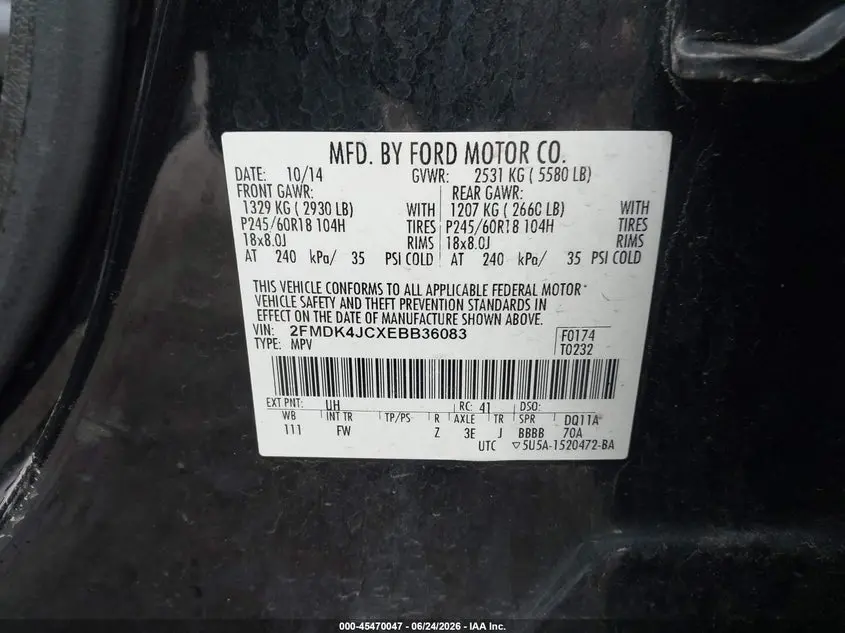 2014 FORD EDGE SEL