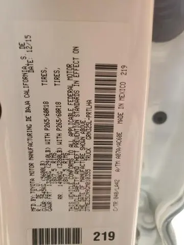 2016 TOYOTA TACOMA DOUBLE CAB  