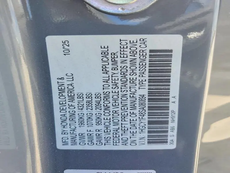 2025 HONDA ACCORD   