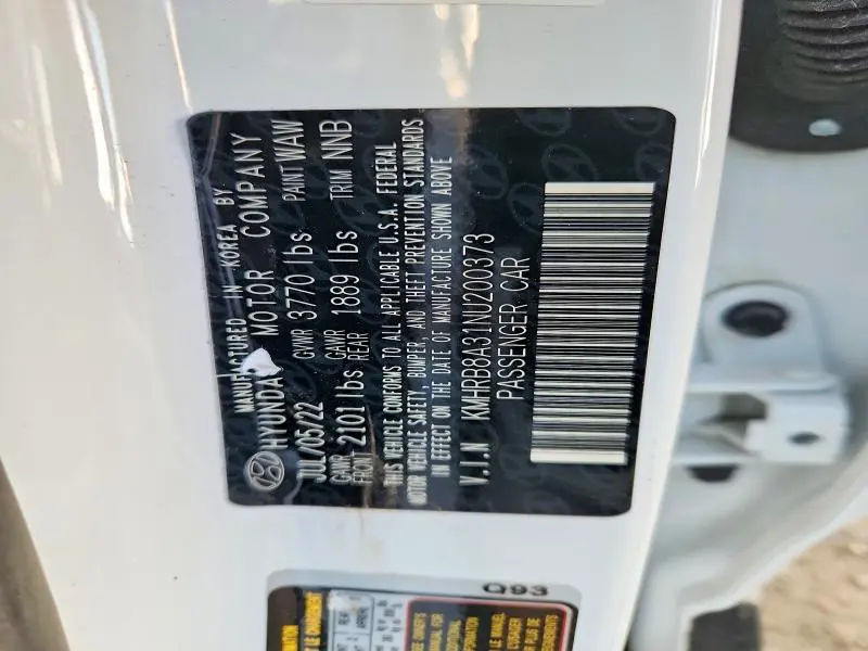 2022 HYUNDAI VENUE SE  