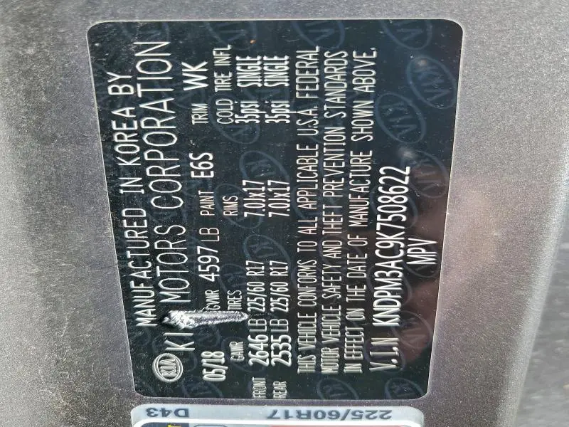 2019 KIA SPORTAGE LX  