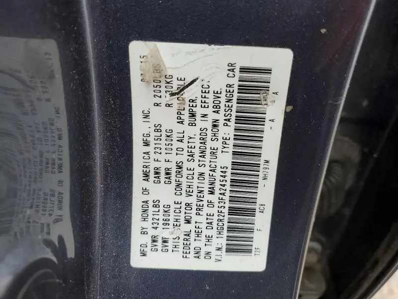 2015 HONDA ACCORD SPORT  