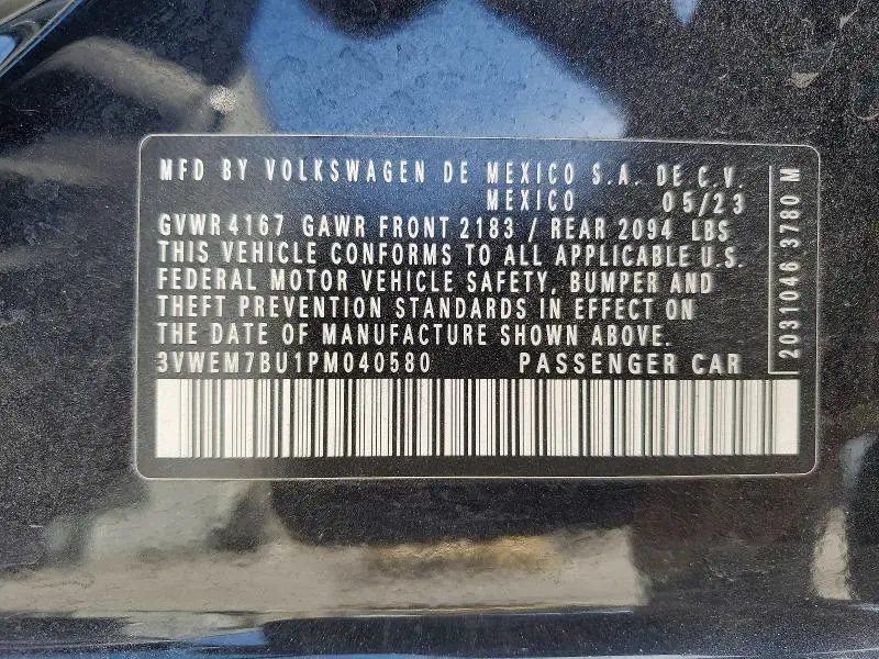 2023 VOLKSWAGEN JETTA SE  
