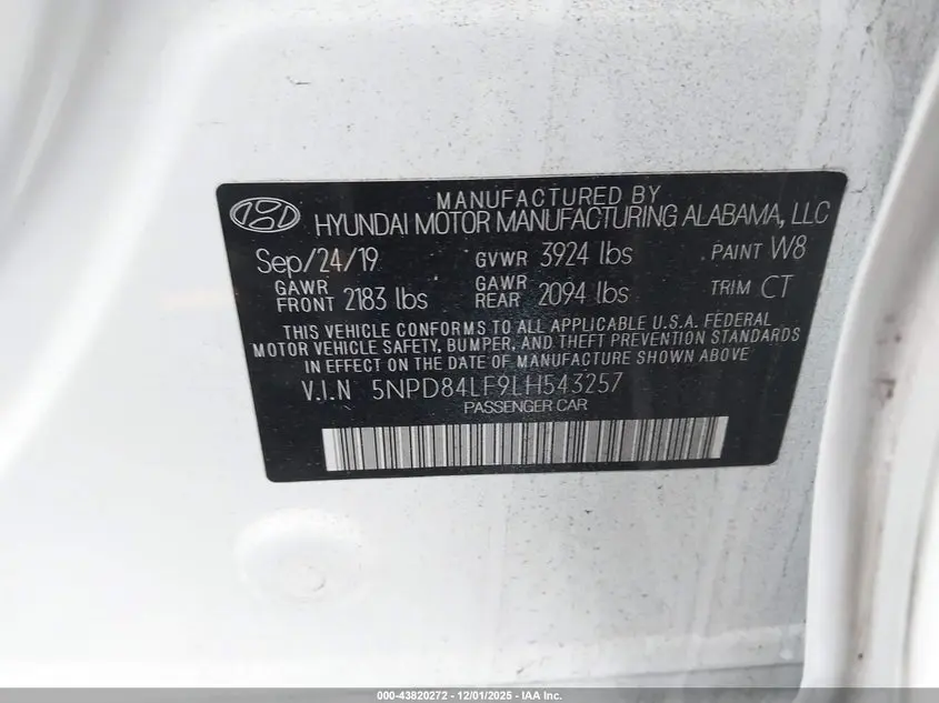 2020 HYUNDAI ELANTRA SEL