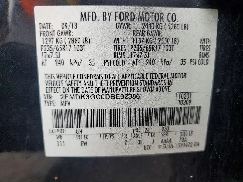 2013 FORD EDGE SE  