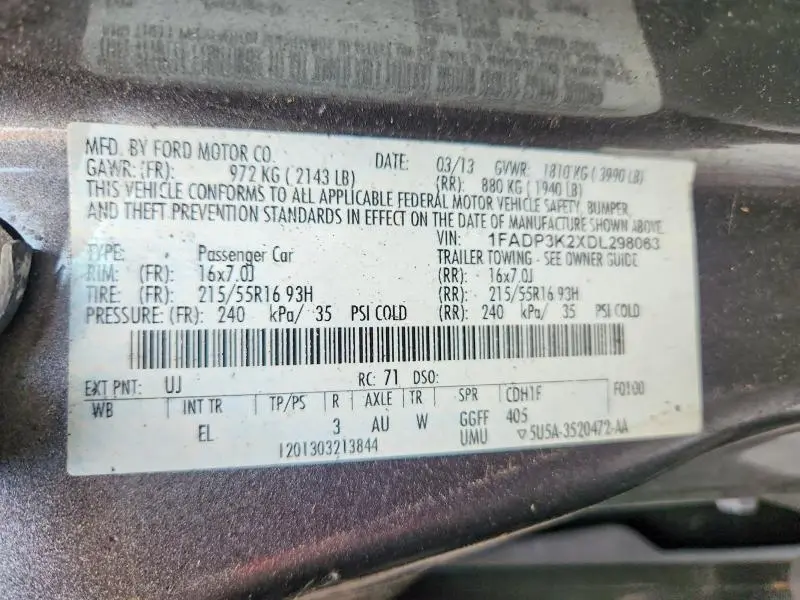 2013 FORD FOCUS SE  