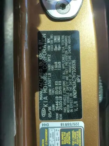 2017 KIA SPORTAGE EX  