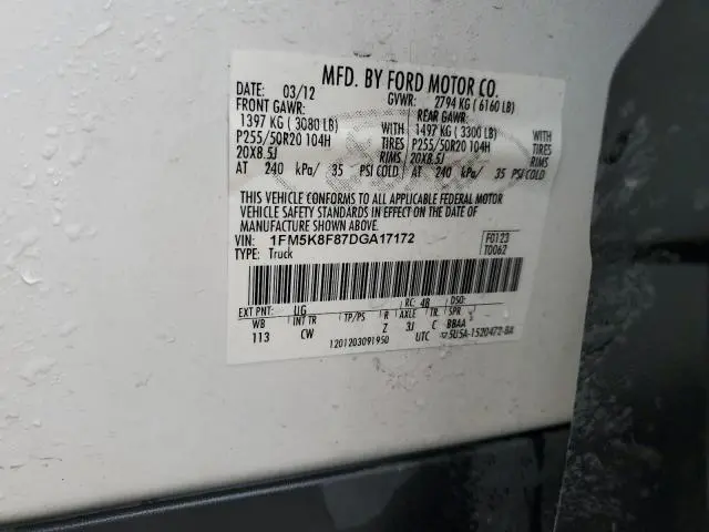 2013 FORD EXPLORER LIMITED  