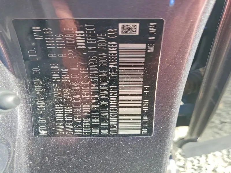 2018 HONDA CIVIC EX  