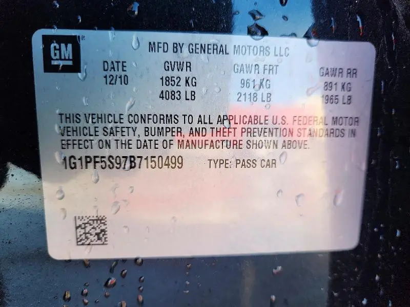 2011 CHEVROLET CRUZE LT  