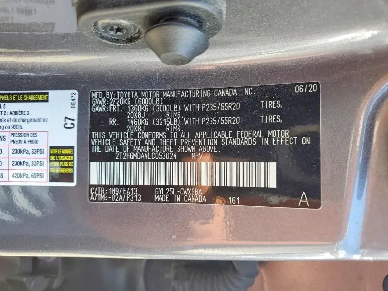 2020 LEXUS RX 450H  