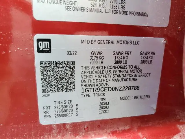 2022 GMC SIERRA LIMITED K1500 ELEVATION  