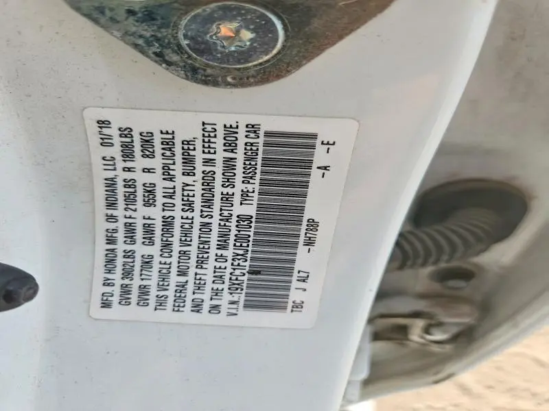 2018 HONDA CIVIC EX  