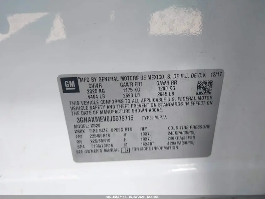 2018 CHEVROLET EQUINOX PREMIER