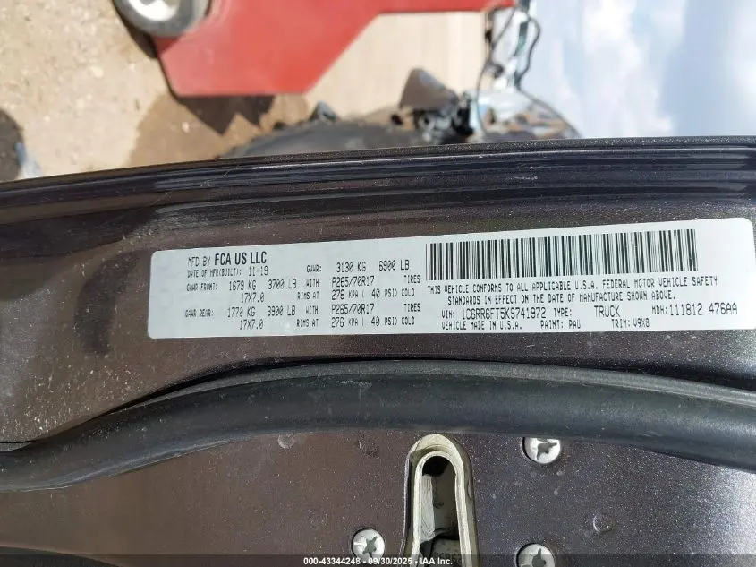 2019 RAM 1500 CLASSIC TRADESMAN  4X2 6'4 BOX