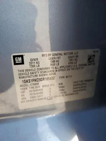 2016 GMC YUKON XL C1500 SLE