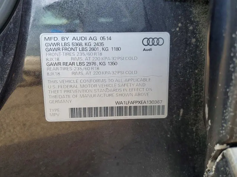 2014 AUDI Q5 PREMIUM PLUS  