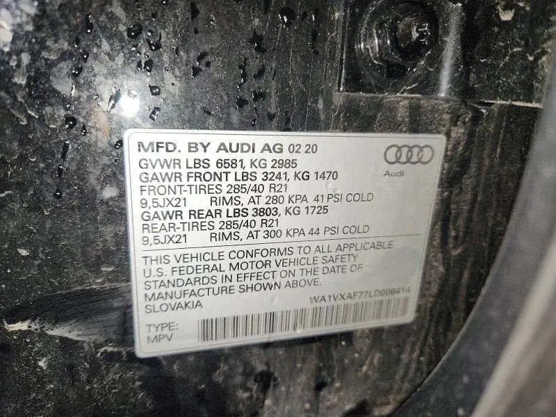 2020 AUDI Q7 PRESTIGE  