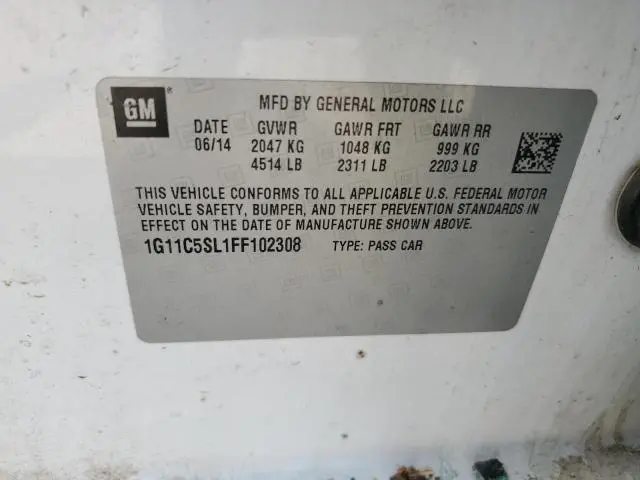 2015 CHEVROLET MALIBU 1LT  