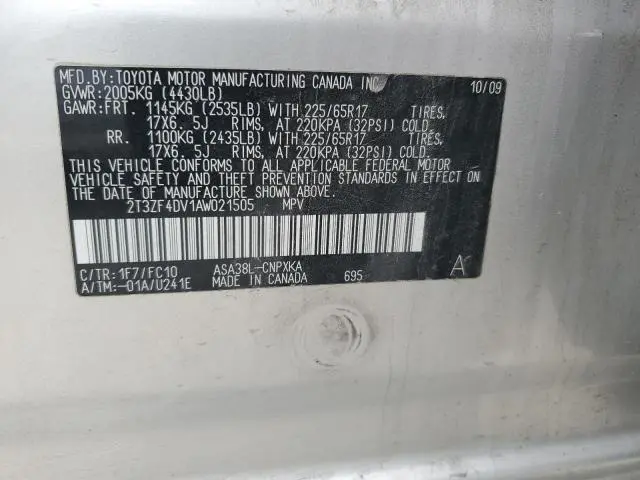 2010 TOYOTA RAV4   