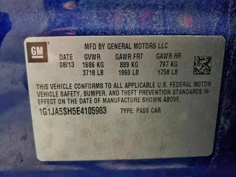 2014 CHEVROLET SONIC LS  