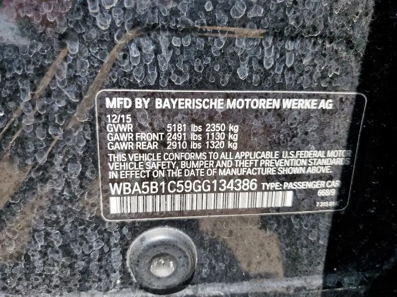 2016 BMW 535 I  