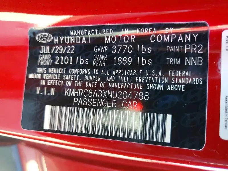 2022 HYUNDAI VENUE LIMITED  