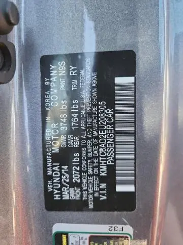 2014 HYUNDAI VELOSTER   