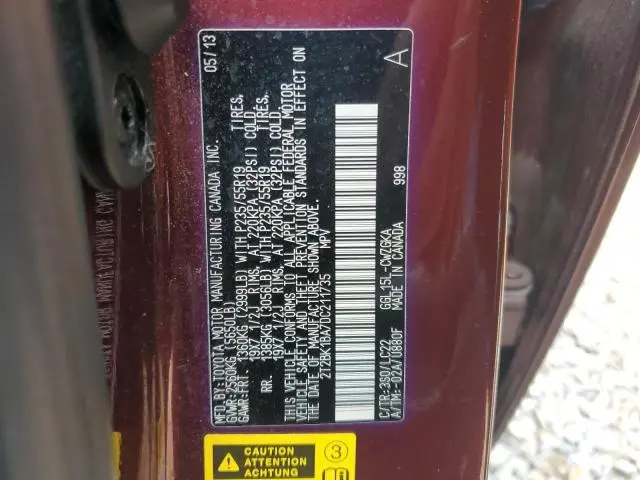 2013 LEXUS RX 350 BASE  
