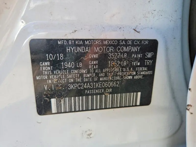 2019 HYUNDAI ACCENT SE  