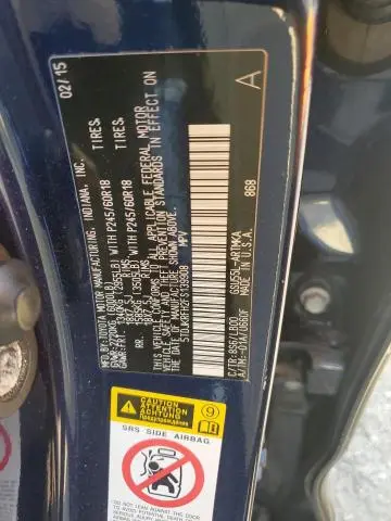 2015 TOYOTA HIGHLANDER XLE  