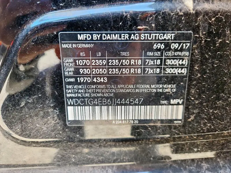 2018 MERCEDES-BENZ GLA 250  