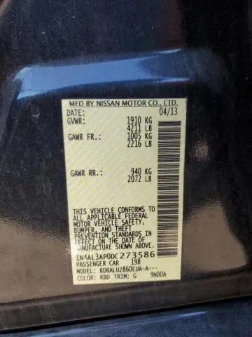 2013 NISSAN ALTIMA 2.5  