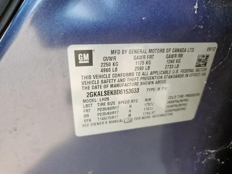 2013 GMC TERRAIN SLE  